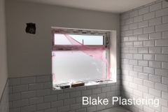 Bathroom gut and hack off all old tiles and build material. Render internal walls, dot n dab Moisture plaster board to wall area. Re-plaster all walls and ceiling areas.
