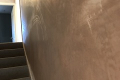 Stairwell walls and ceiling application of new Plaster.