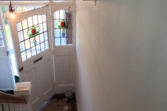 Property refurbishment re-build wall areas, stairwell walls and ceiling - complete plastering