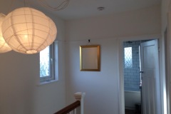 Property refurbishment re-build wall areas, stairwell walls and ceiling - complete plastering