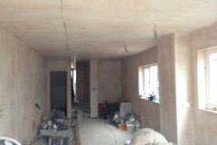 Kitchen complete re-plastering.  Pontcanna, Cardiff.