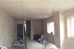 Kitchen  re-plastering.  Pontcanna, Cardiff.