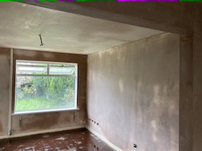 Property re-plastering. Cardiff Plasterer, Blake Plastering